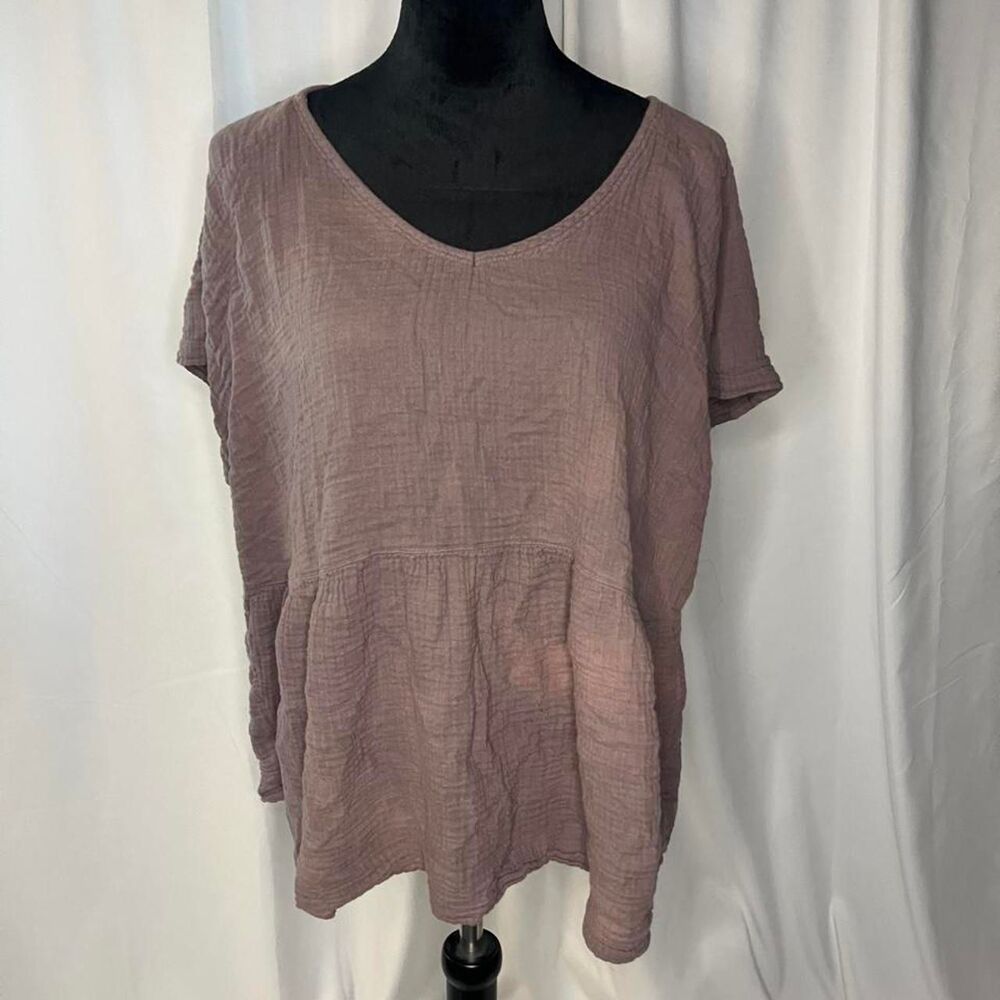 Maurices Women's Brown and Pink Blouse